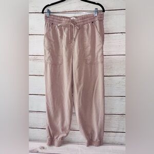 Nicole Miller New York Lyocell Jogger Pants | Size Large Summer Lightweight